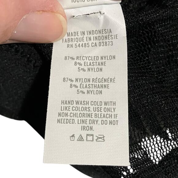 Aerie Womens Bralette Size Small Smoothez Black Floral Lace Scoop Pullover Bra - Picture 7 of 7